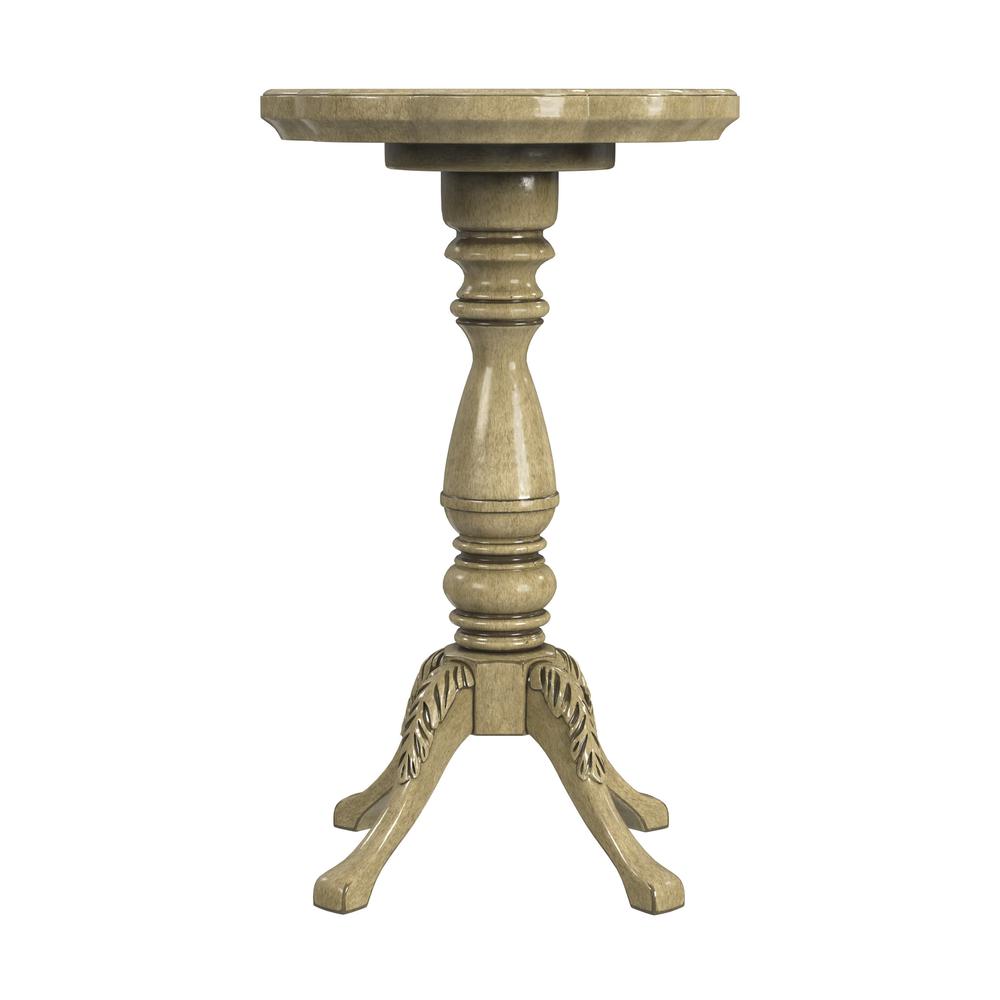 20" Beige Manufactured Wood Round End Table. Picture 2