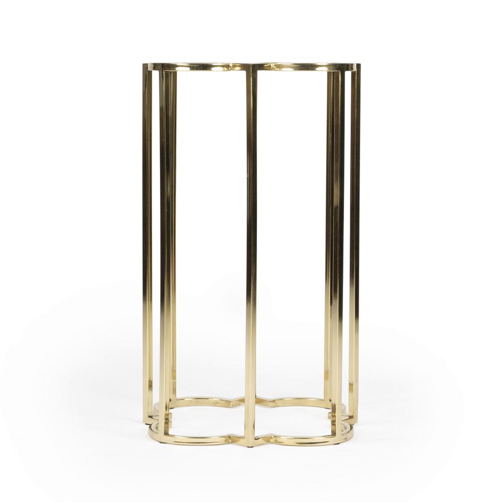 24" Gold And Black Glass Free Form End Table. Picture 5
