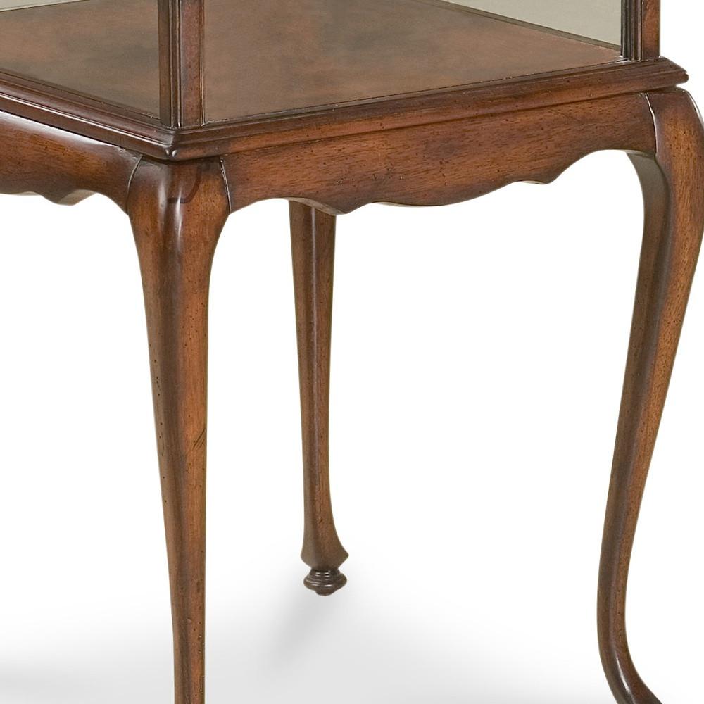 25" Dark Brown Glass Rectangular End Table. Picture 3