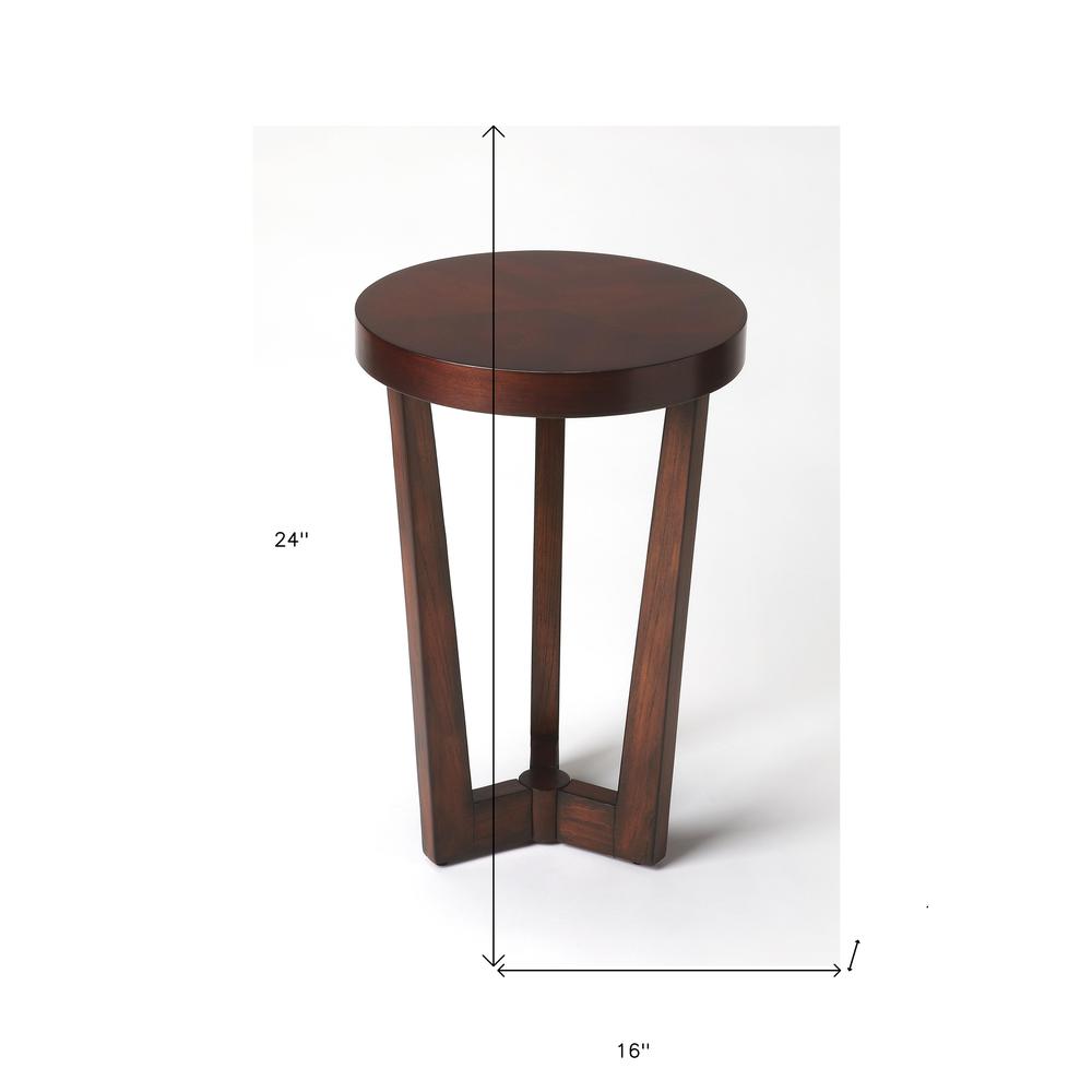 24" Cherry Manufactured Wood Round End Table. Picture 5