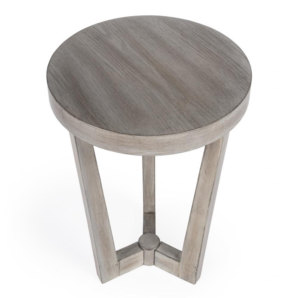 24" Gray Manufactured Wood Round End Table. Picture 2