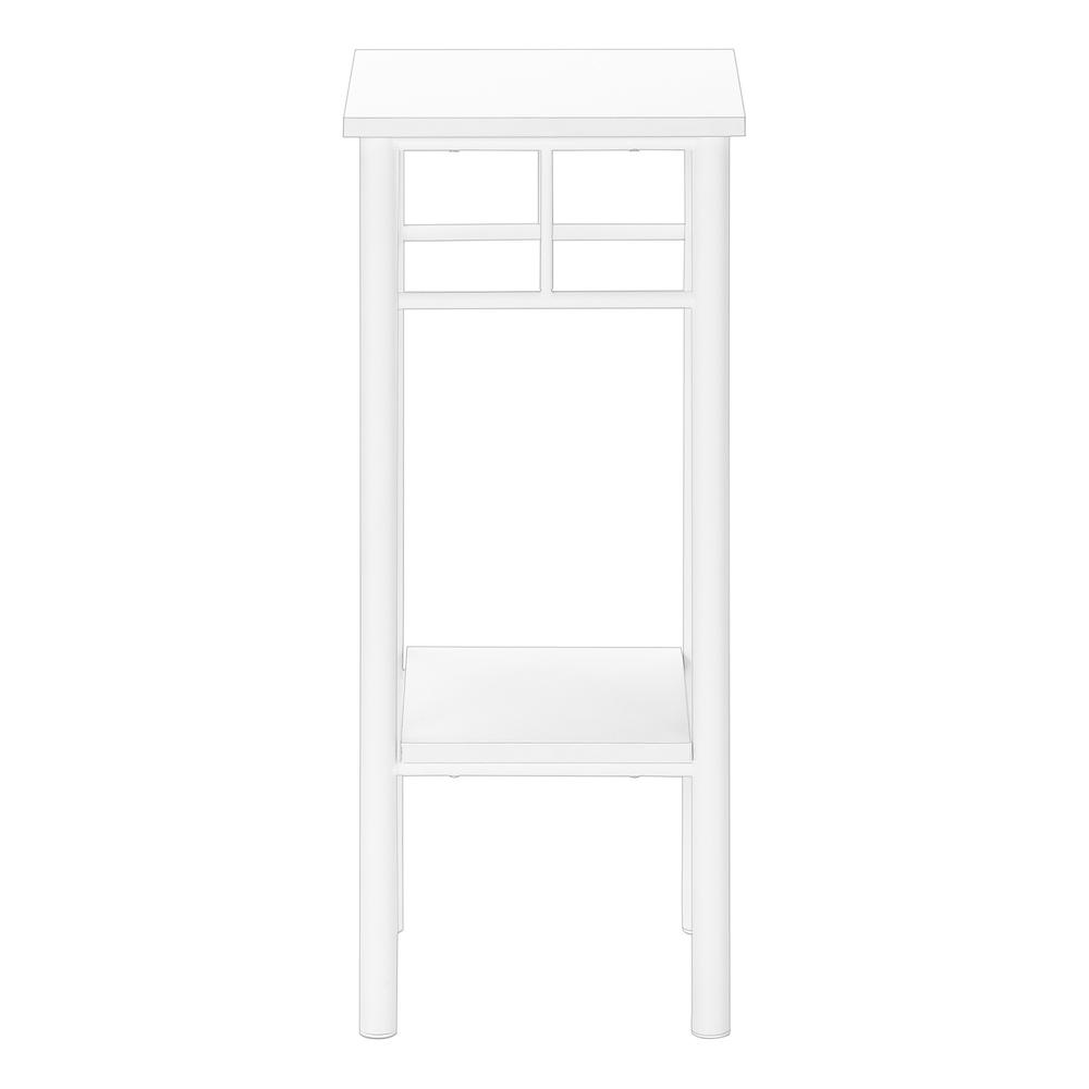 28" White End Table With Shelf. Picture 2
