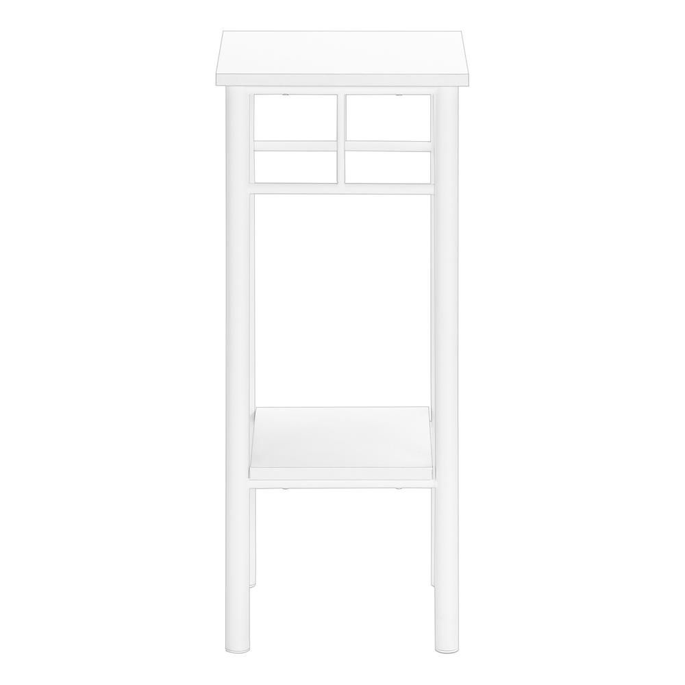 28" White End Table With Shelf. Picture 4
