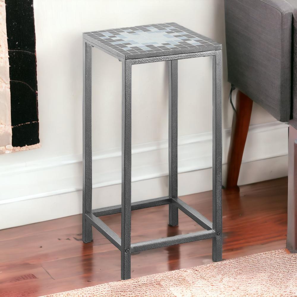 28" Grey Tile End Table. Picture 5