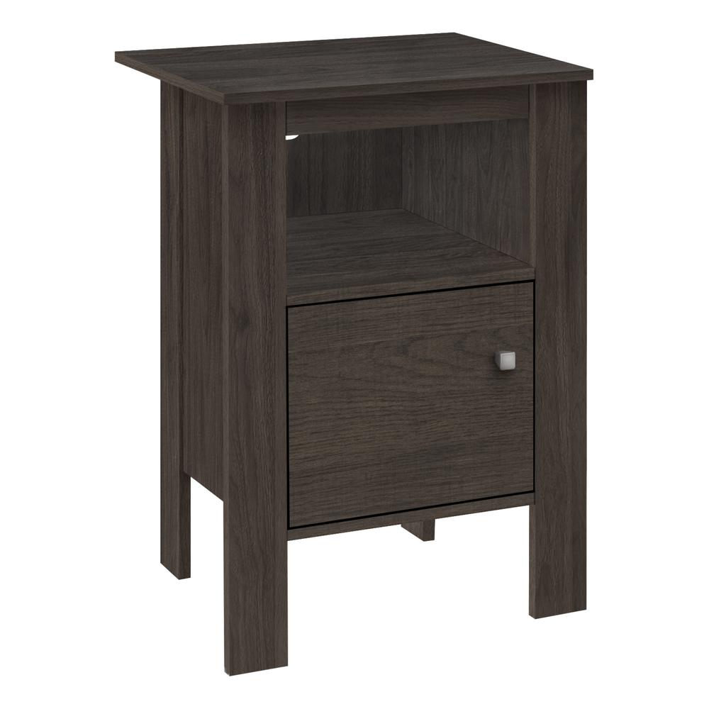 24" Brown Nightstand with Cabinet Storage. Picture 1