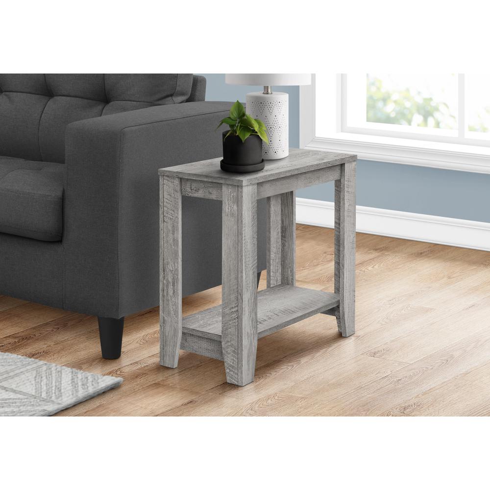 22" Grey End Table With Shelf. Picture 2