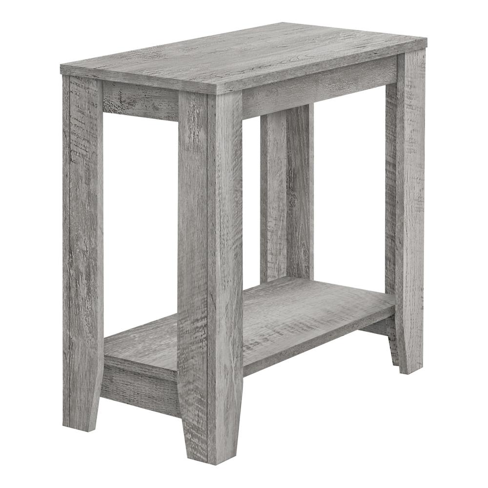 22" Grey End Table With Shelf. Picture 1