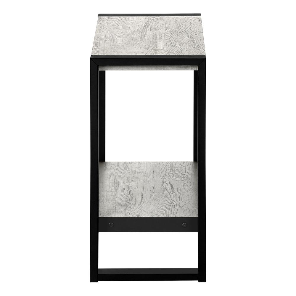 24" Black And Grey End Table With Shelf. Picture 3