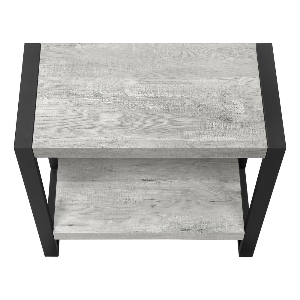 24" Black And Grey End Table With Shelf. Picture 5