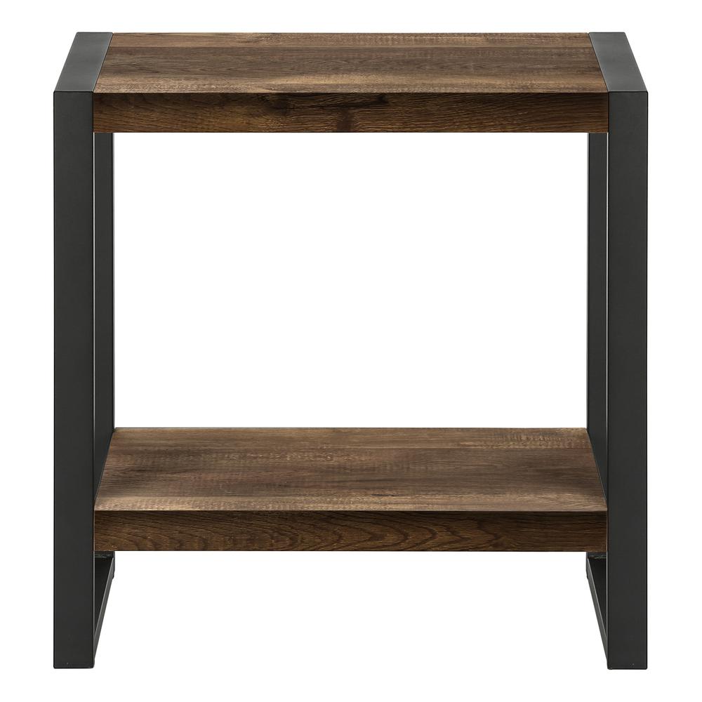 24" Black And Brown End Table With Shelf. Picture 2