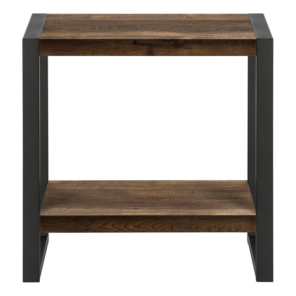 24" Black And Brown End Table With Shelf. Picture 4