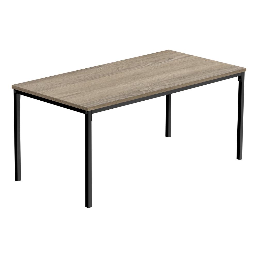 40" Dark Taupe And Black Rectangular Coffee Table. Picture 1