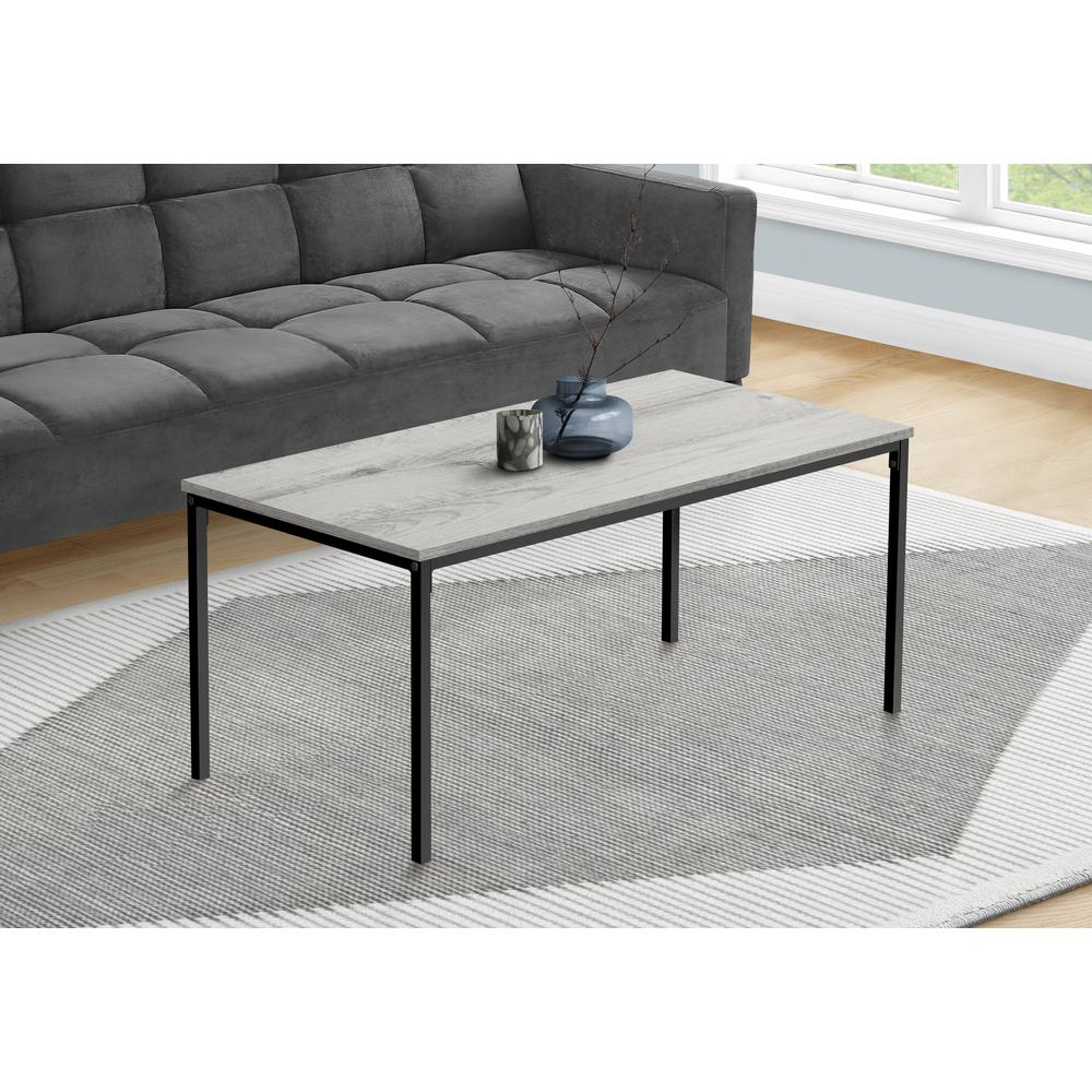 40" Grey And Black Rectangular Coffee Table. Picture 7