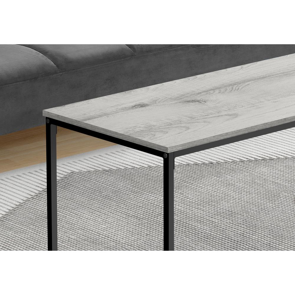 40" Grey And Black Rectangular Coffee Table. Picture 8