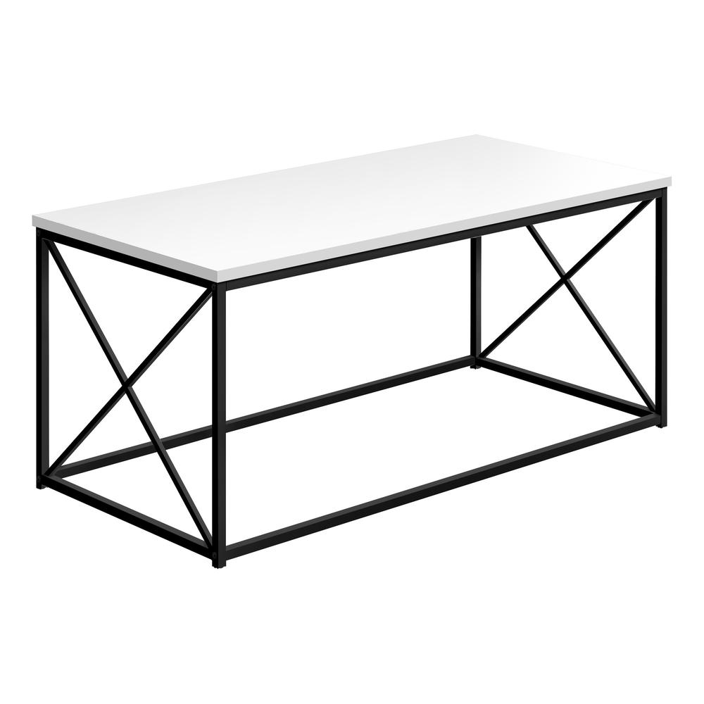 41" White Rectangular Coffee Table. Picture 1