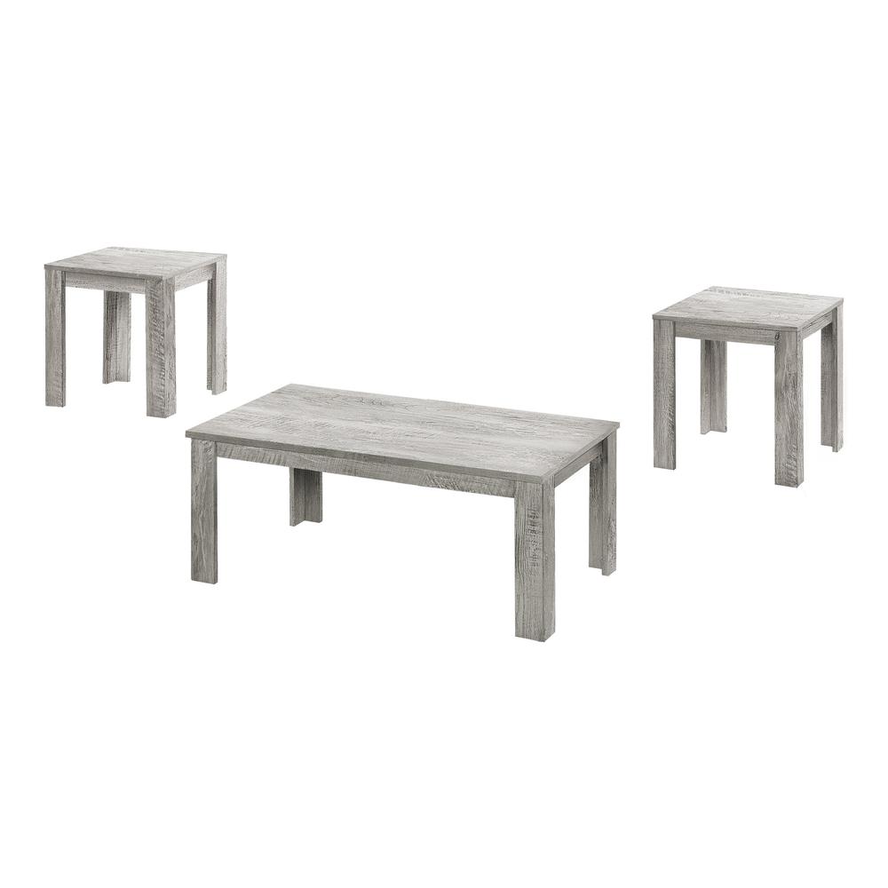Set Of Three 44" Gray Rectangular Coffee Table. Picture 2