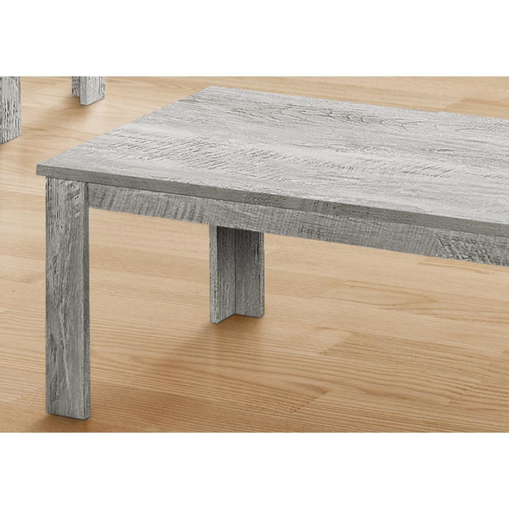 Set Of Three 44" Gray Rectangular Coffee Table. Picture 3