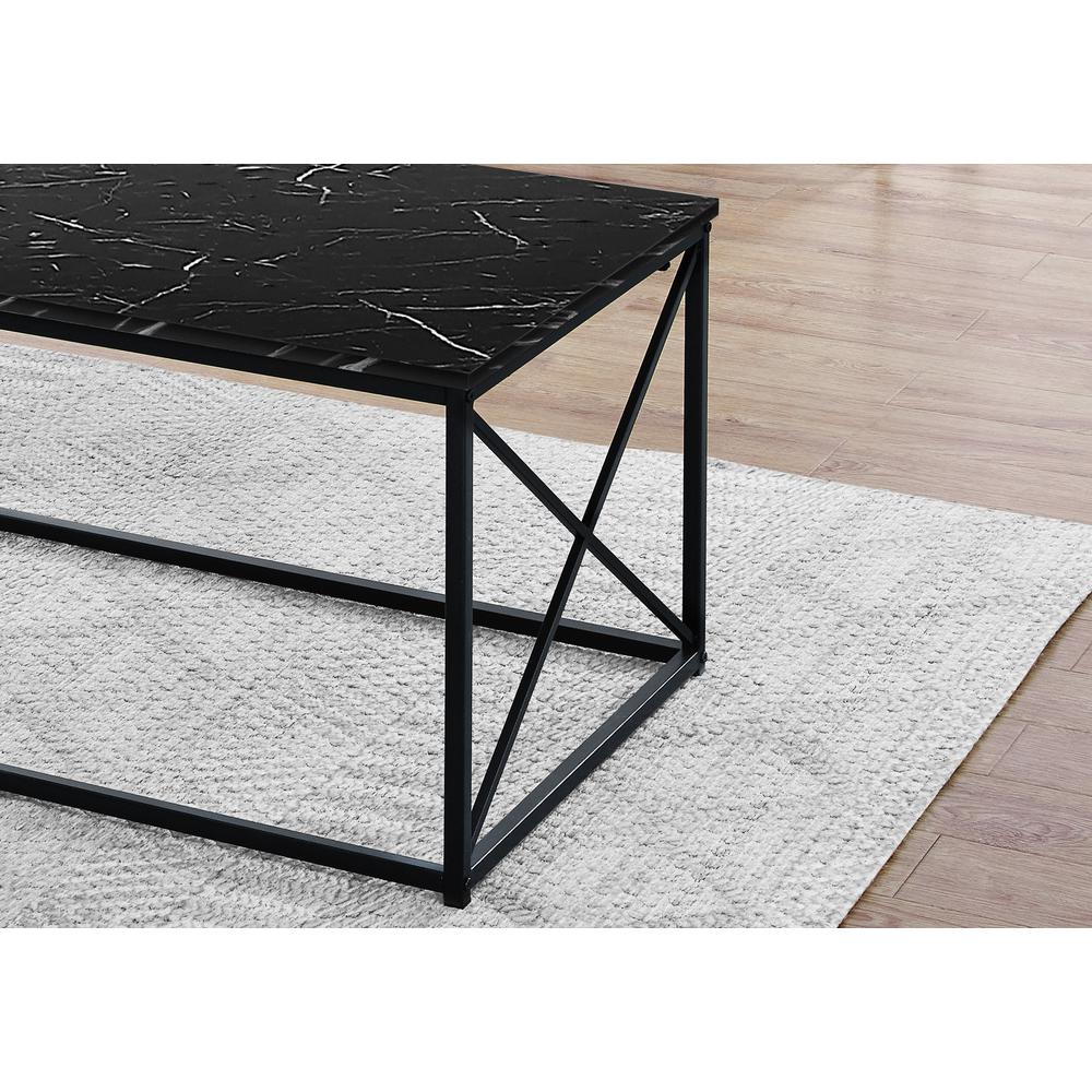 Set Of Three 42" Black Rectangular Coffee Table. Picture 4