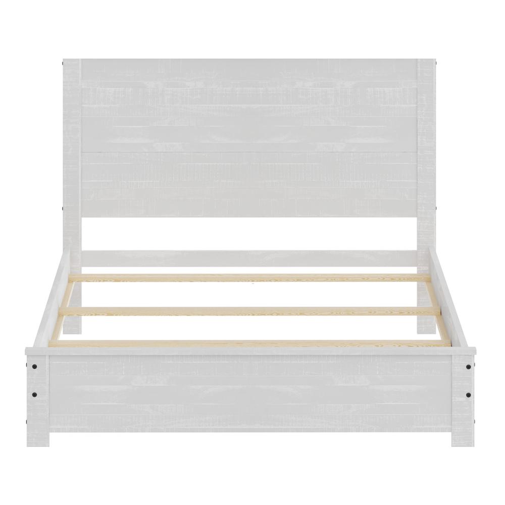 White Solid Wood Queen Bed Frame. Picture 6