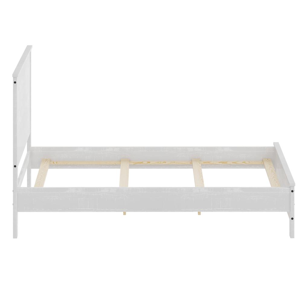 White Solid Wood Queen Bed Frame. Picture 2