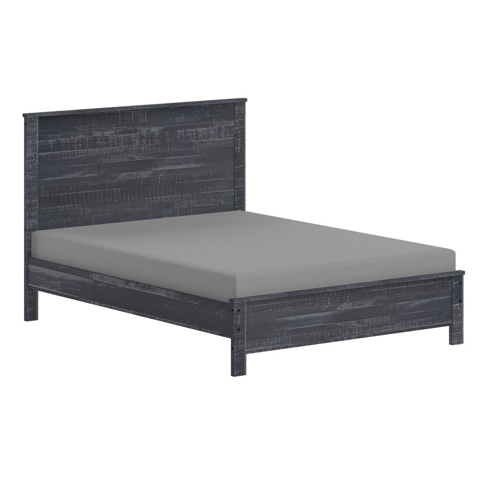 Grey Solid Wood Queen Bed Frame. Picture 3