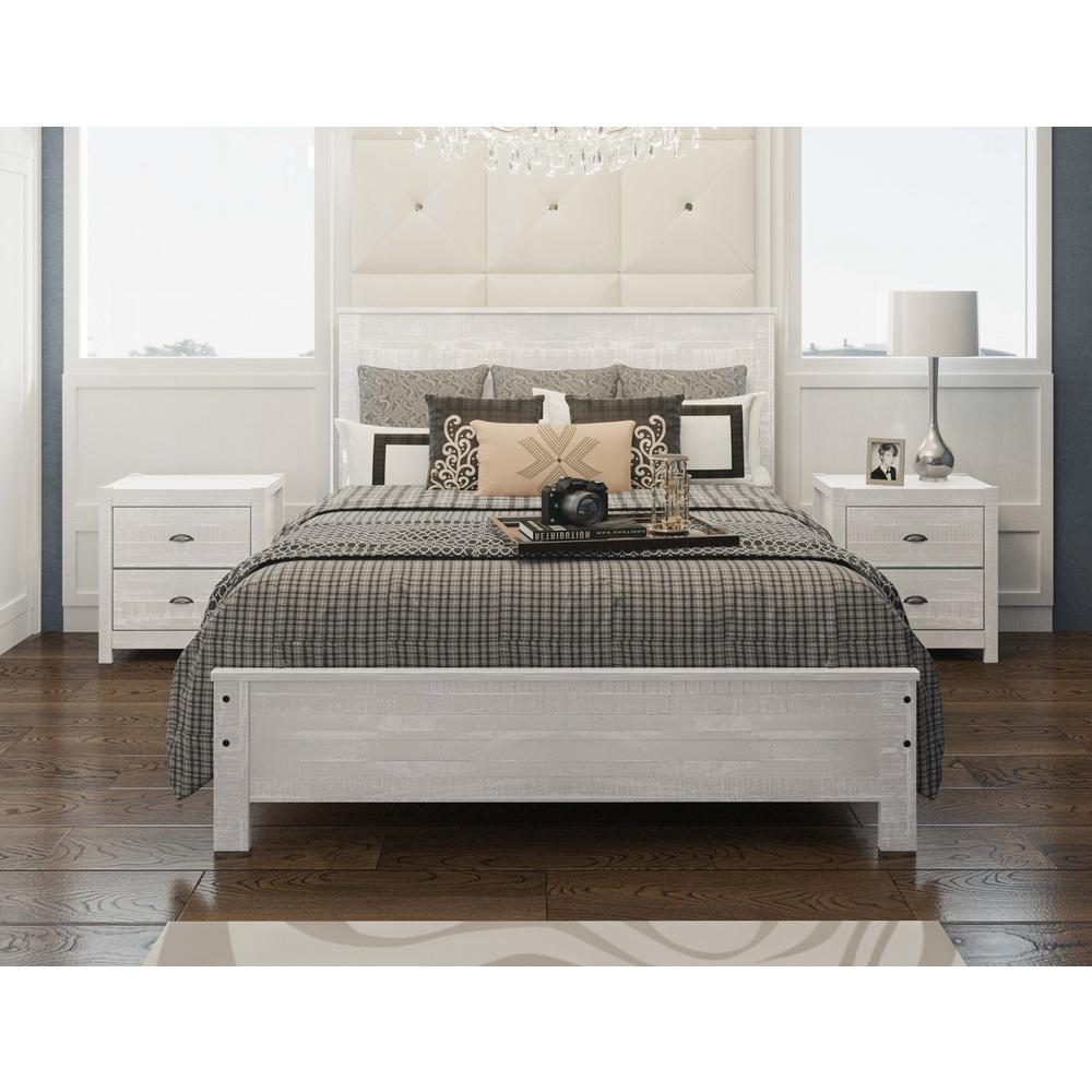 White Solid Wood Full Double Bed Frame. Picture 7