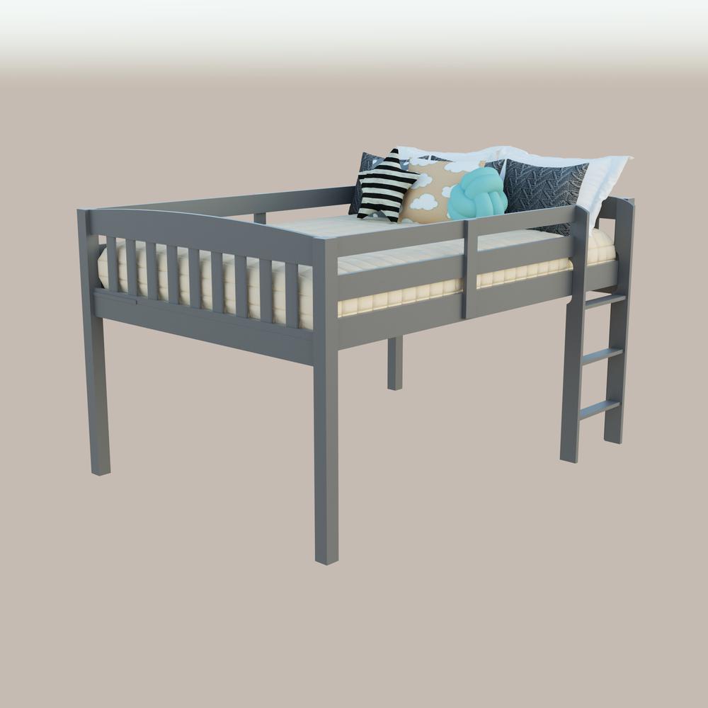 Grey Solid Wood Full Double Bed Frame. Picture 8
