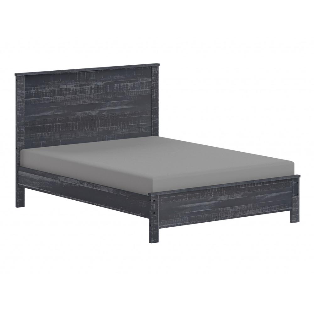 Grey Solid Wood Full Double Bed Frame. Picture 3