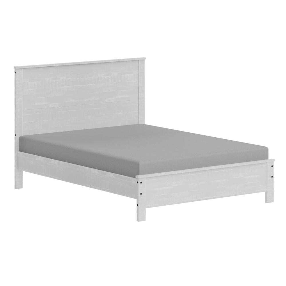White Solid Wood Twin Bed Frame. Picture 3