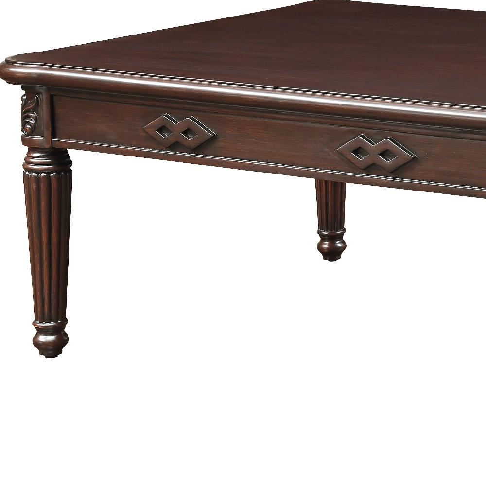 59" Espresso Solid Wood Rectangular Coffee Table. Picture 5