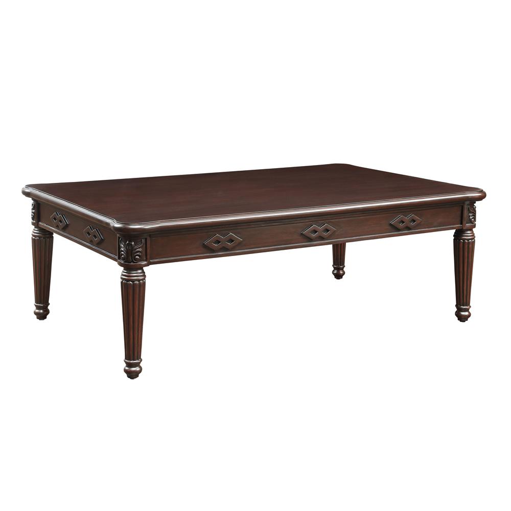 59" Espresso Solid Wood Rectangular Coffee Table. Picture 2