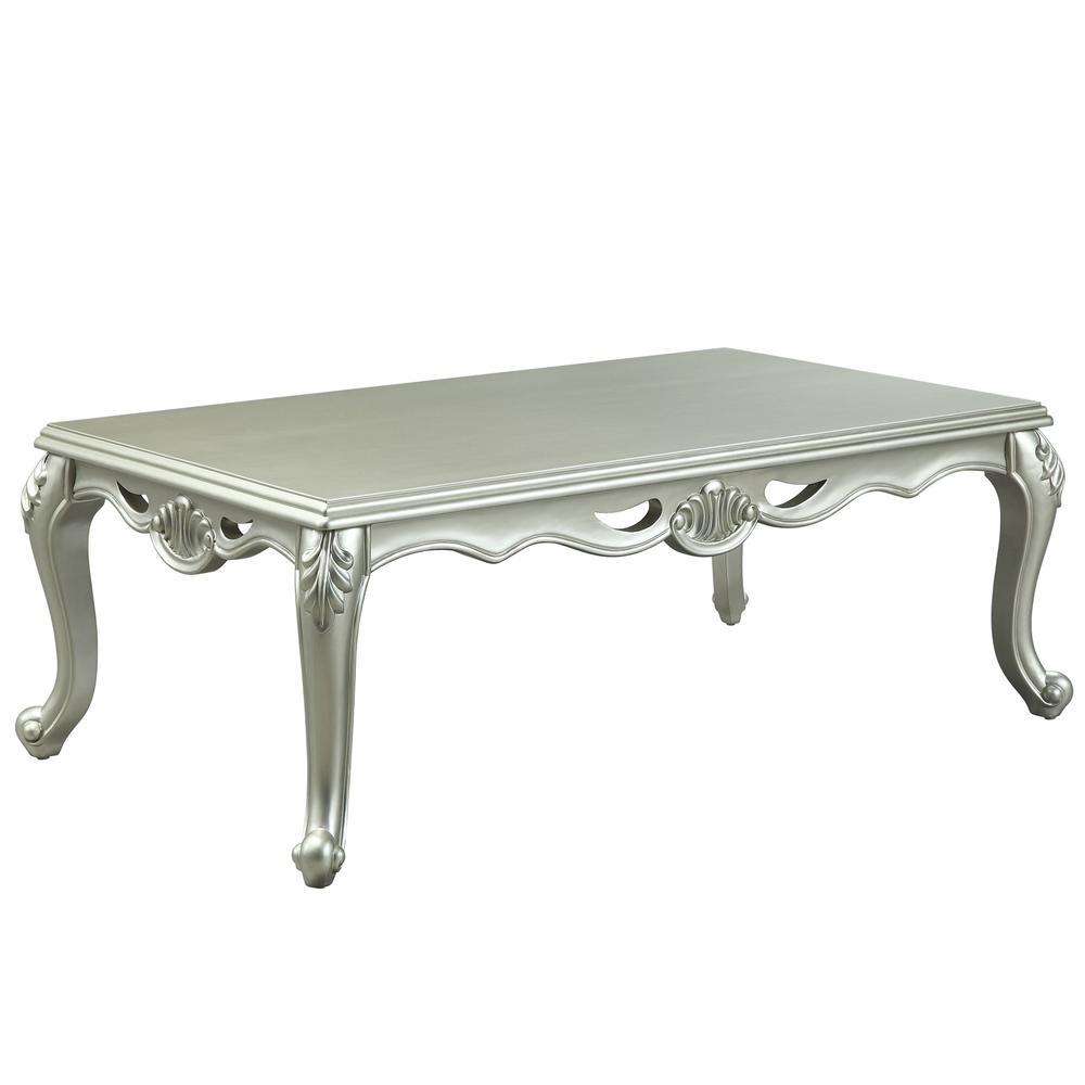 58" Champagne Rectangular Coffee Table. Picture 1