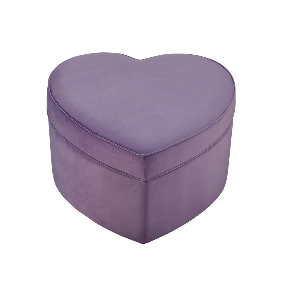 32" Purple Velvet Specialty Storage. Picture 1