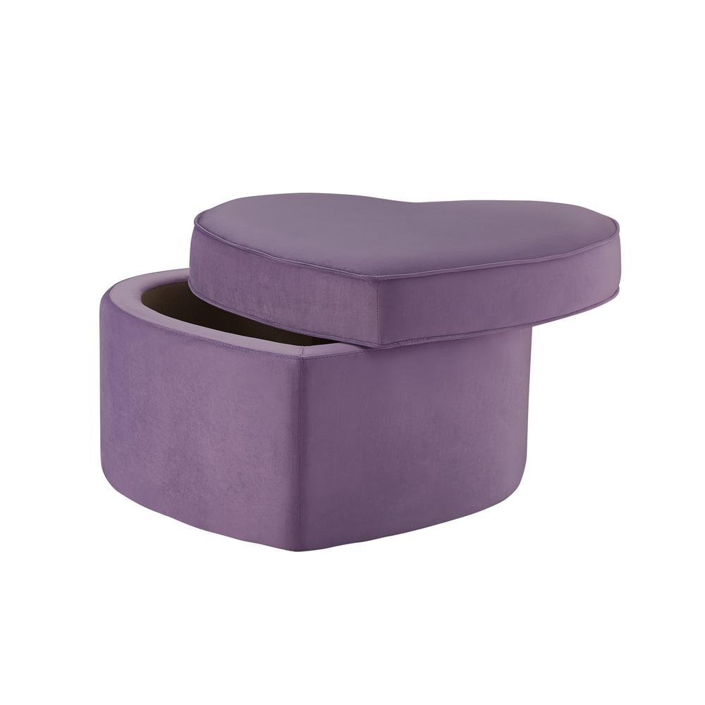 32" Purple Velvet Specialty Storage. Picture 3