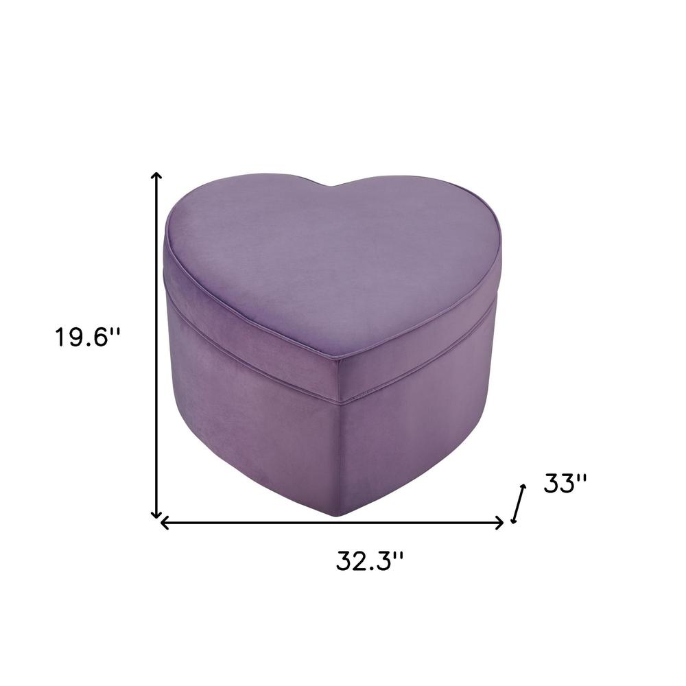 32" Purple Velvet Specialty Storage. Picture 5
