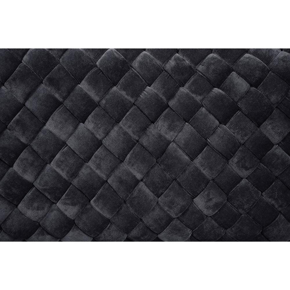 39" Black Upholstered Velvet Bench. Picture 6