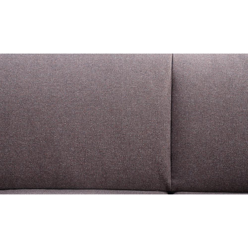 78" Gray Linen And Black Sofa. Picture 8