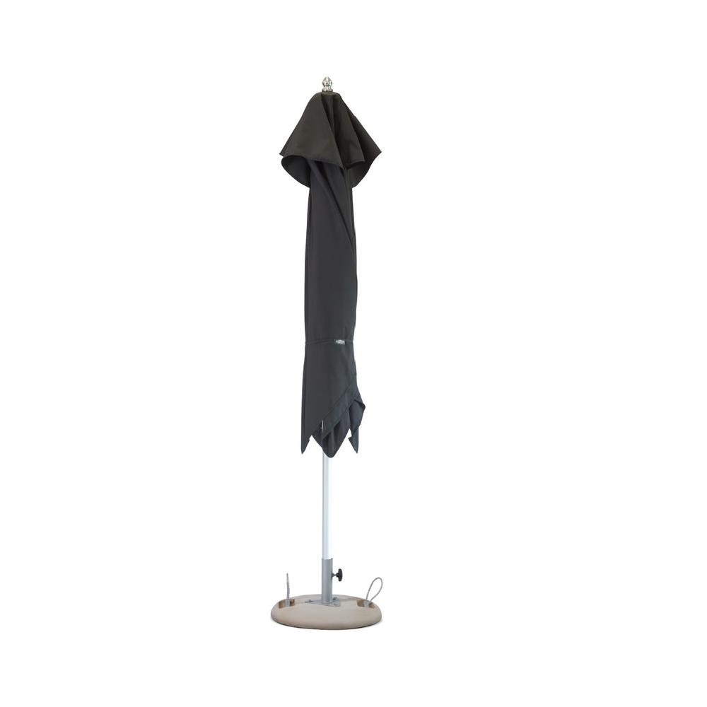 8' Black Polyester Square Market Patio Umbrella. Picture 2
