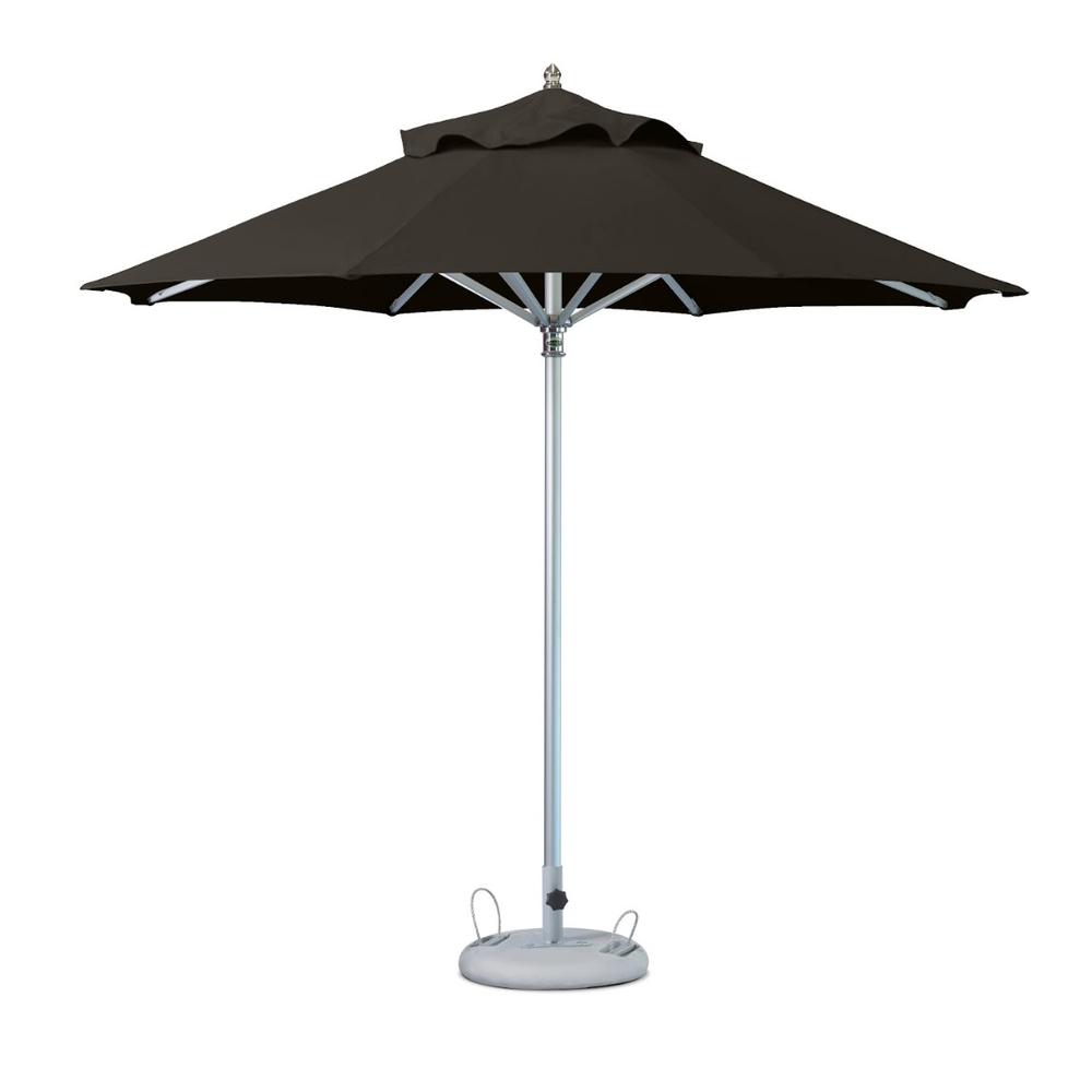 10' Black Polyester Round Market Patio Umbrella. Picture 1