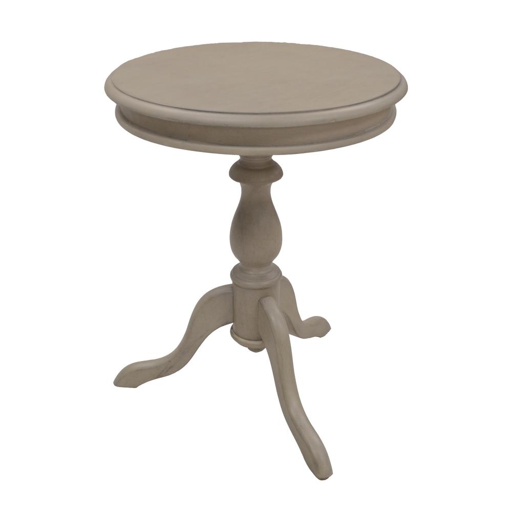 25" Taupe Gray Manufactured Wood Round End Table. Picture 1