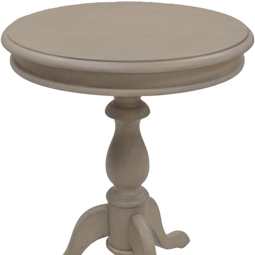 25" Taupe Gray Manufactured Wood Round End Table. Picture 4