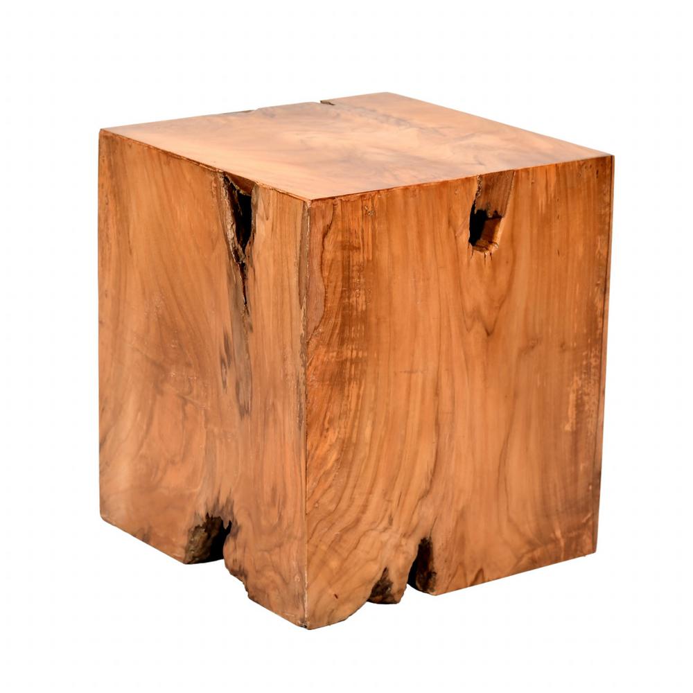 16" Natural Solid Wood End Table. Picture 2