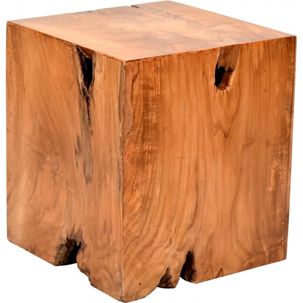 16" Natural Solid Wood End Table. Picture 1