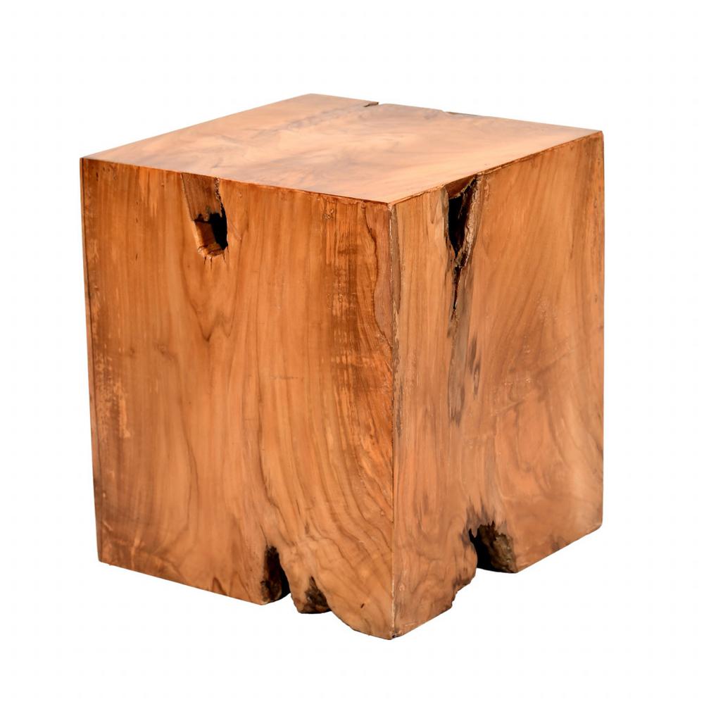 16" Natural Solid Wood End Table. Picture 3