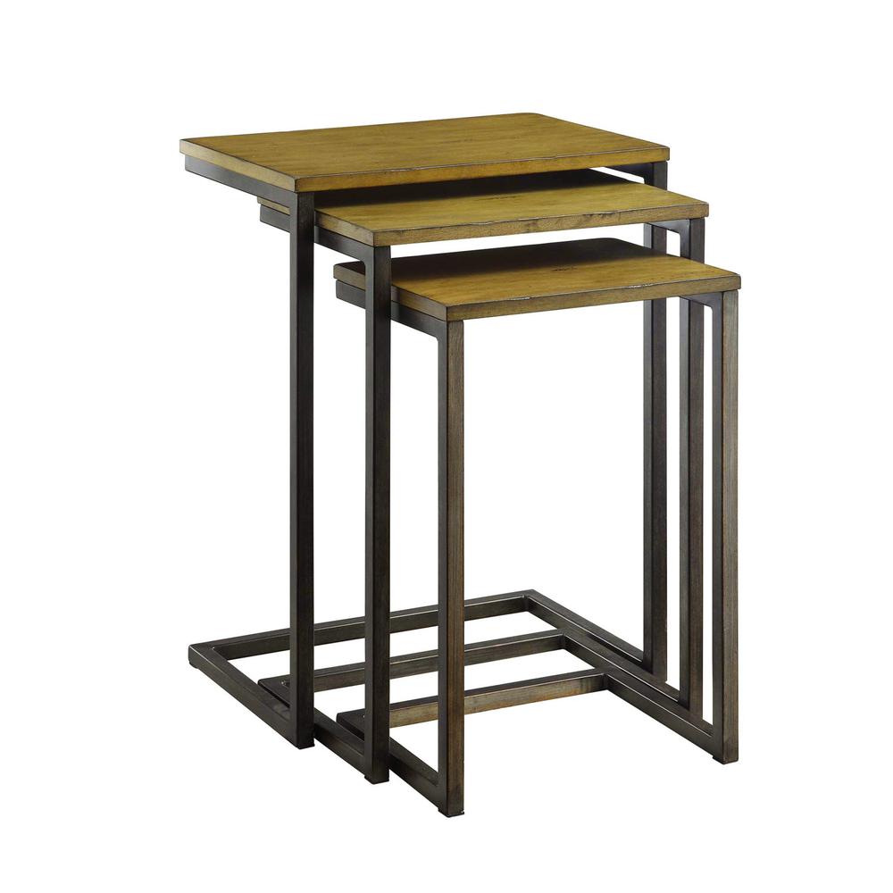 24" Gold Glass Rectangular End Table. Picture 1