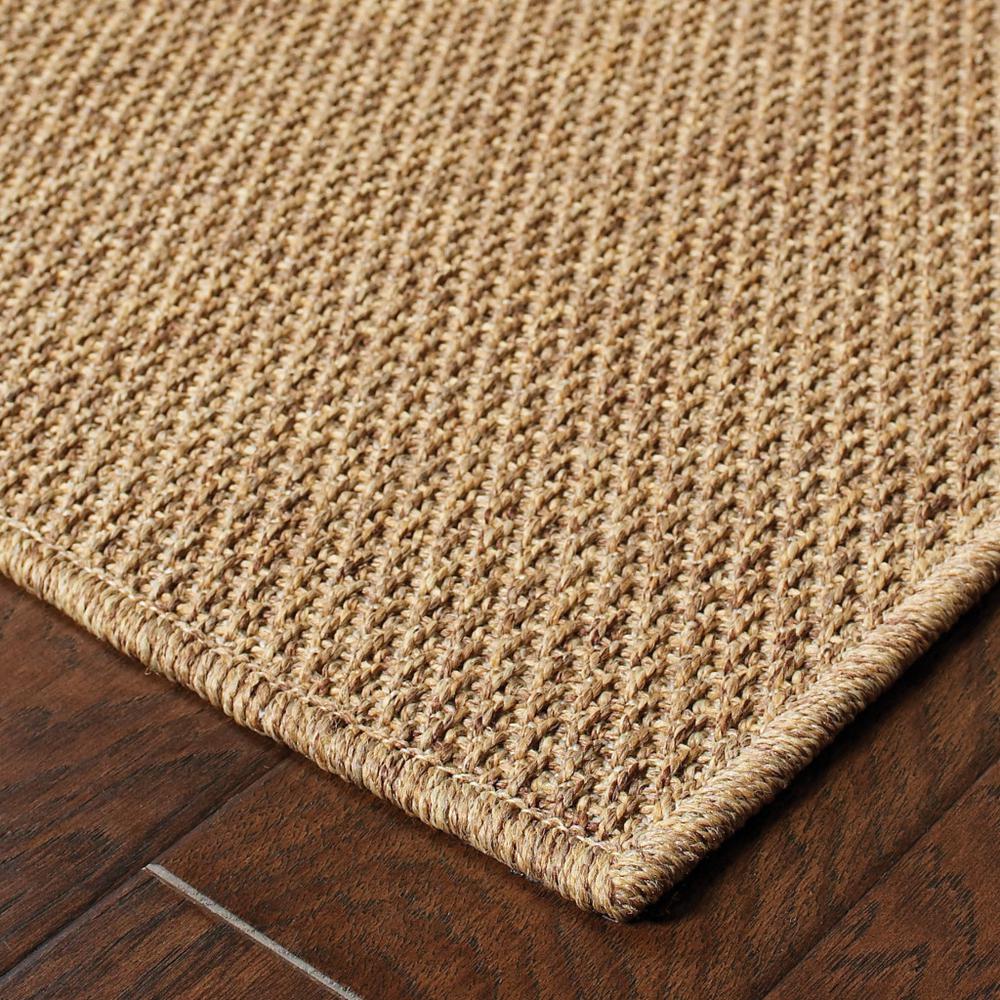 2' X 8' Tan Stain Resistant Indoor Outdoor Area Rug. Picture 4