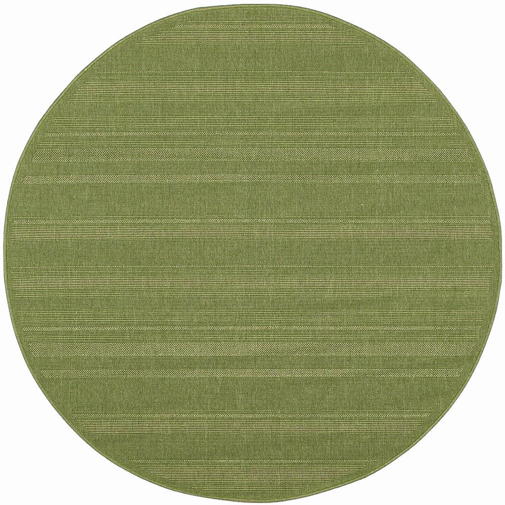 8' x 8' Green Round Stain Resistant Indoor Outdoor Area Rug. Picture 2