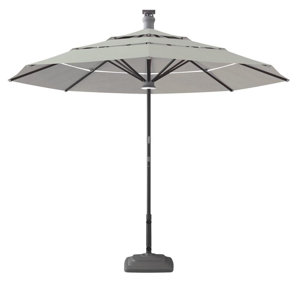 11' Color Sunbrella Octagonal Lighted Market Smart Patio Umbrella. Picture 3