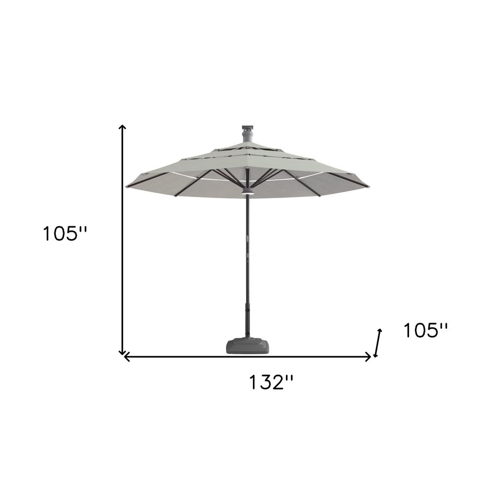 11' Color Sunbrella Octagonal Lighted Market Smart Patio Umbrella. Picture 4