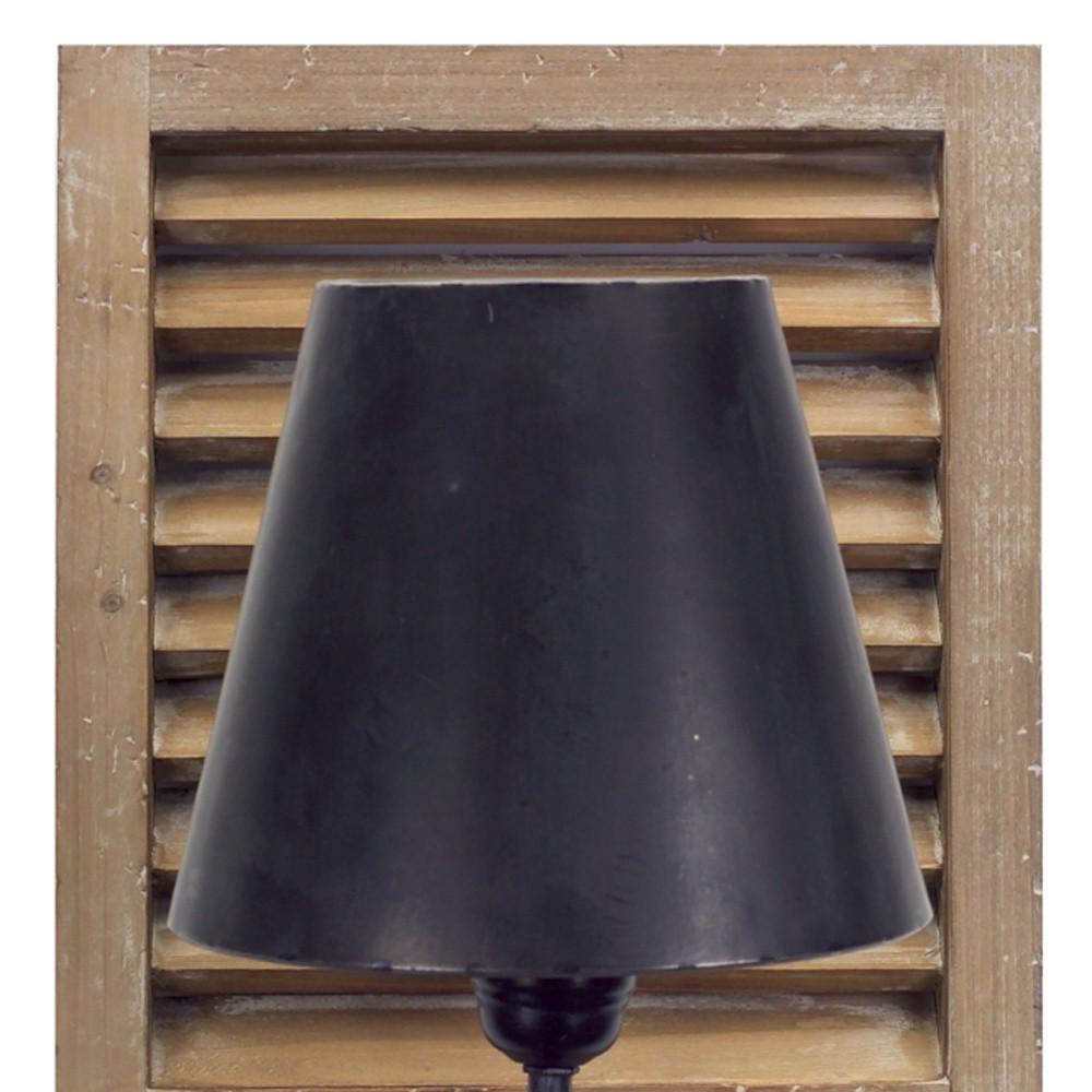 Shaded Wood Ceiling Light With Black Shades. Picture 4